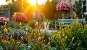 Stunning bloomsbury garden showcasing vibrant flowers and lush greenery.