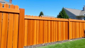 Enhance your property with expert fencing companies Manchester showcasing a beautifully installed wooden fence.