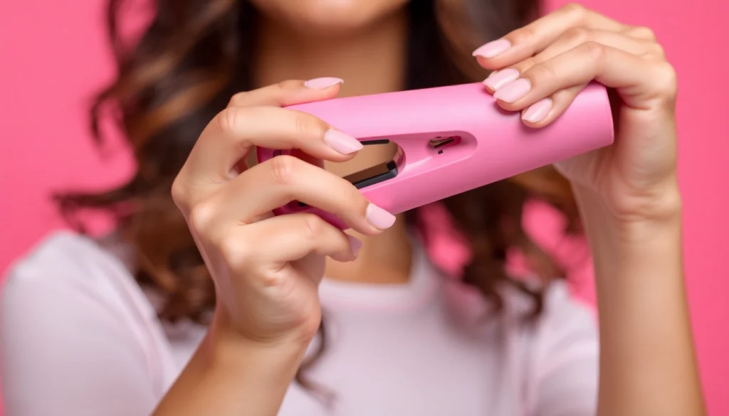 Using a hair all in one styling tool to create a beautiful hairstyle with ease.