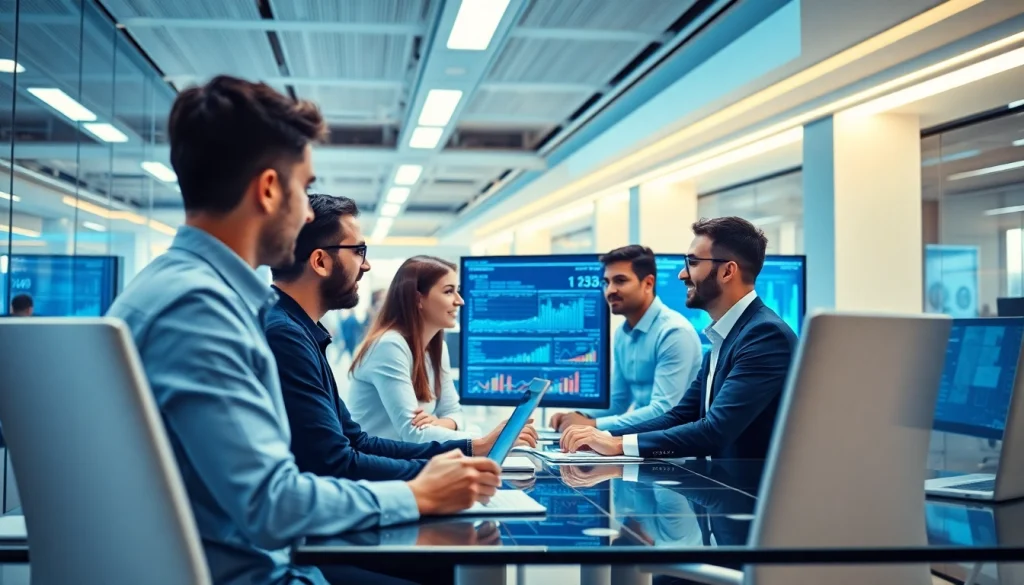Engage with Sales AI tools for improved teamwork and analytics in a modern office.