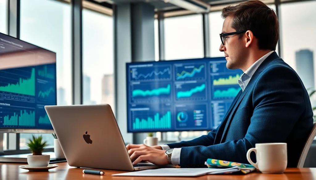 Analyze trade marketing strategies and performance metrics in a professional office setting.