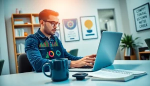 Analyze competitor customers through data-driven insights in a modern office.