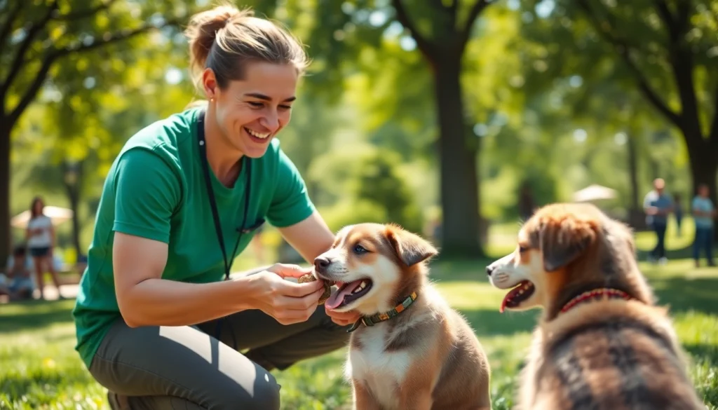 Engaging dog training session in Irvine showcasing positive reinforcement techniques.