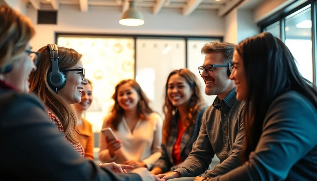 Engage in شات صوتي interactions with diverse groups in a vibrant audio chat environment.