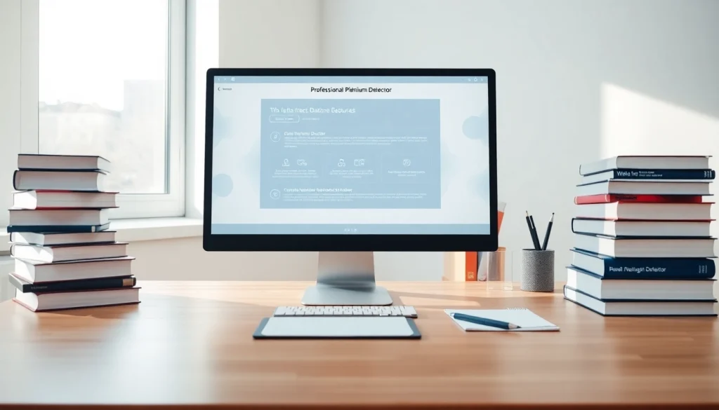 Analyze text quickly using an efficient plagiarism detector shown on a computer screen.