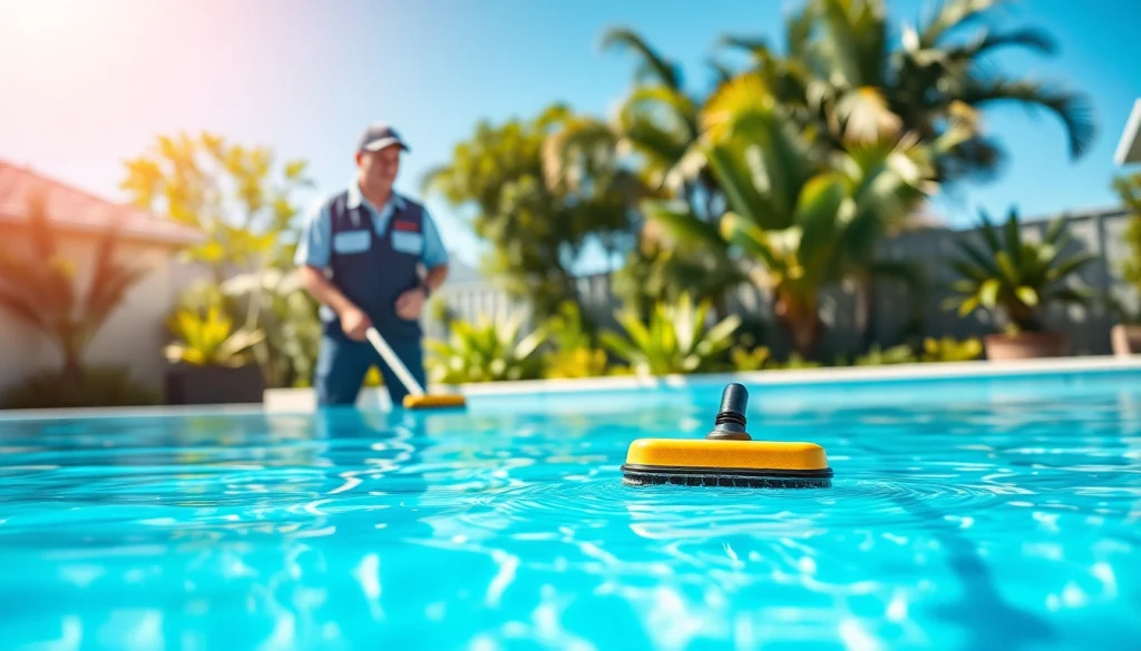 Enhance your pool with our expert pool cleaning service near me in a sunny backyard setting.