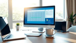 Analyze text using an AI checker tool within a professional workspace setup.
