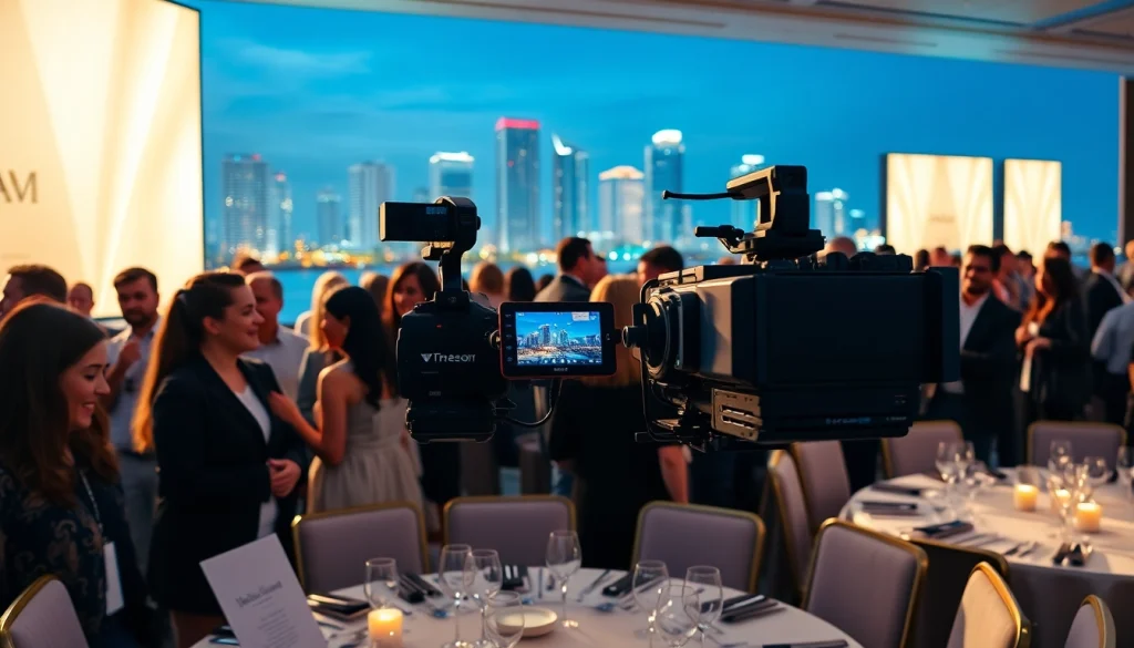 Capturing Miami Corporate Event Videography Photography at a vibrant corporate gathering.