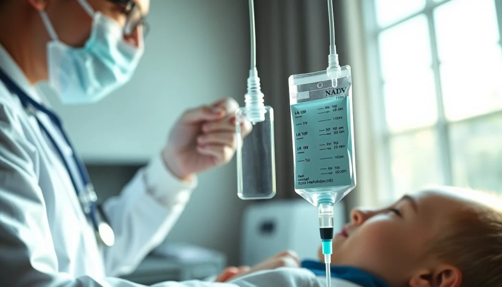 NAD iv therapy cost showcased in a detailed healthcare environment with infusion setup.