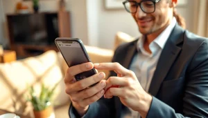 View Instagram stories anonymously with a person engaging with their smartphone in a cozy setting.