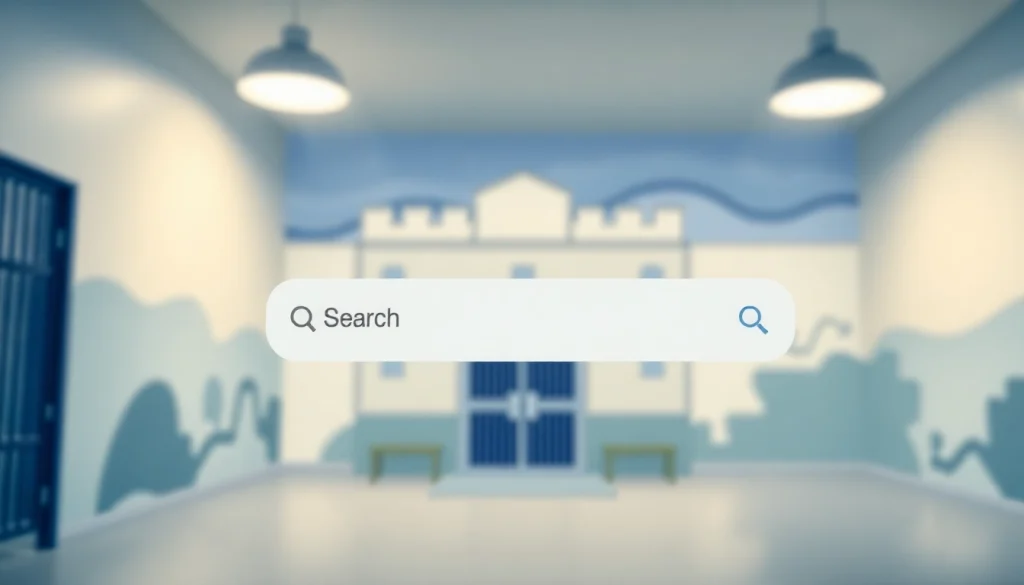 Engaging interface for a santa ana jail inmate search, featuring a user-friendly layout and search bar.