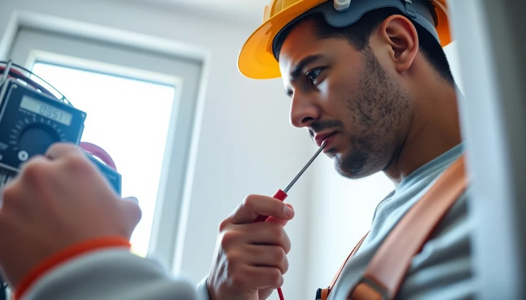 Conducting Electrical Service inspection for better safety and performance.