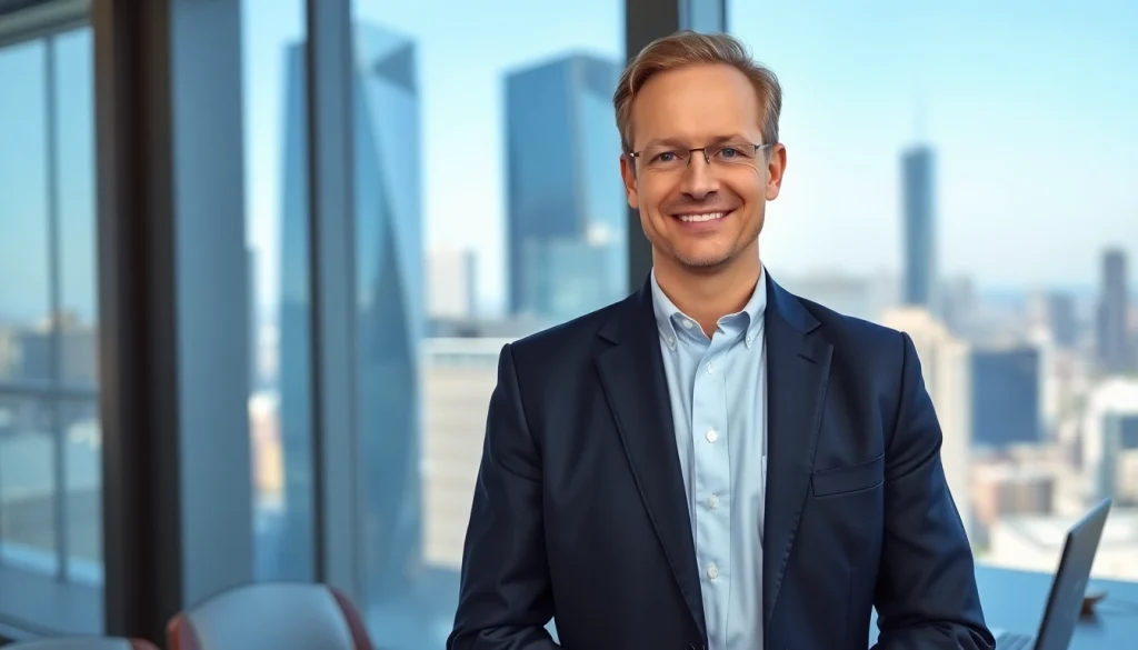 Thomas Schinecker presenting a professional demeanor in a modern office environment.