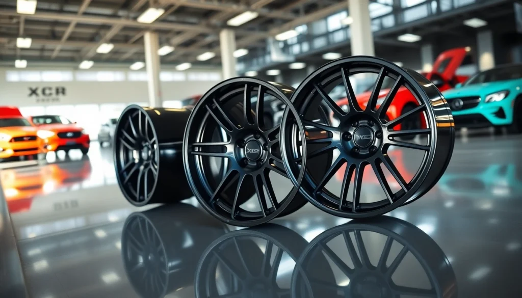 Display of XD wheels highlighting innovative design and diverse vehicle compatibility.