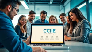 Engaging professionals exploring options to Rent CCIE number in a modern office setting.