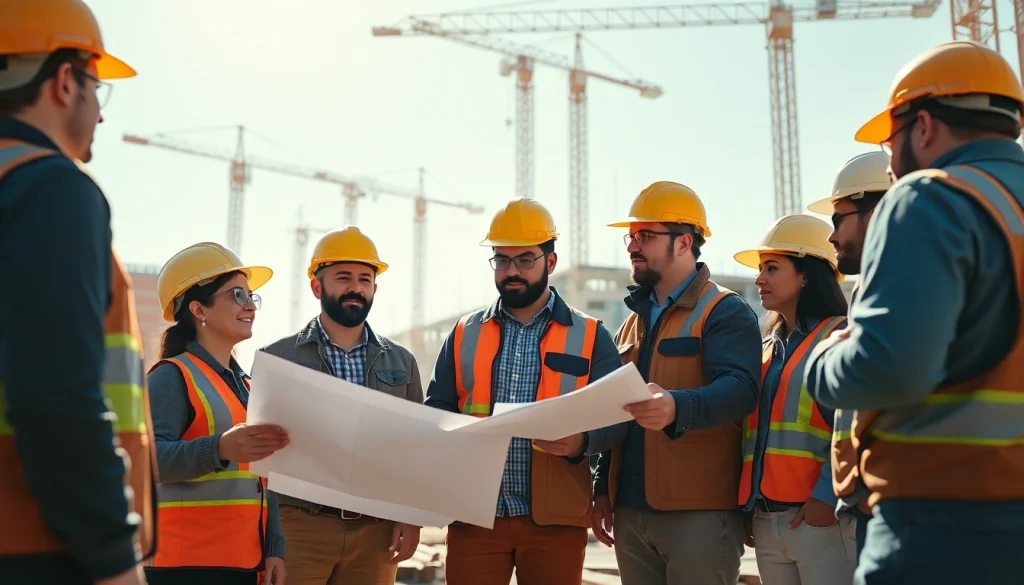 Construction team representing southern california contractors association engaged in a project discussion.