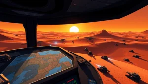 Dune 2 download showcasing a Command Center and desert landscape from gameplay.