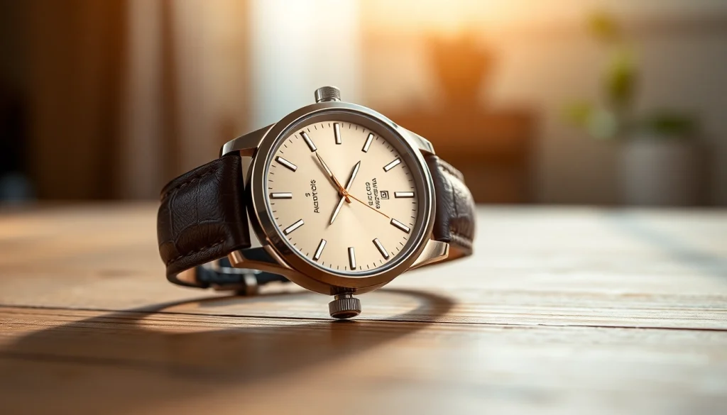 Elegante Damen Armbanduhr mit feinen Details auf stilvollem Holzuntergrund entdecken