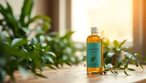 Lavavitae w eleganckiej aranżacji na tle natury, promując zdrowie i wellness.