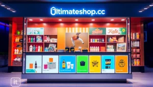 Discover premium selections on Ultimateshop cc, featuring a sleek and modern online shopping interface.