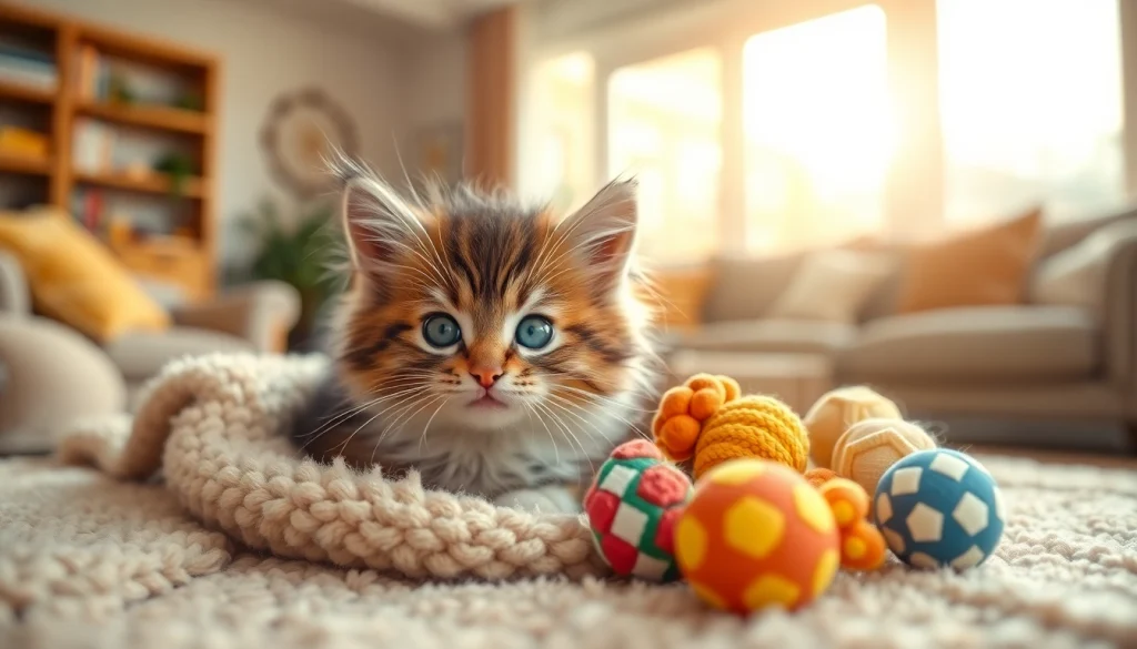 Cuddle with Maine Coon kittens for sale in a cozy home environment with plush toys.