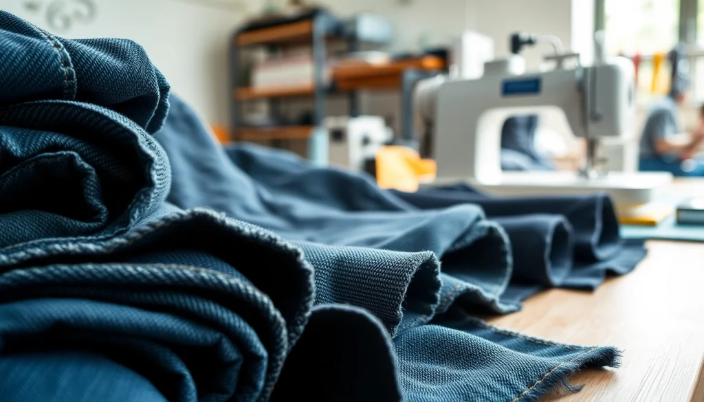 Showcasing diverse jeans fabric manufacturers and their unique offerings of denim textures.