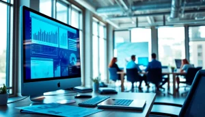 Engaging web design and SEO services showcased in a collaborative workspace with modern tools.