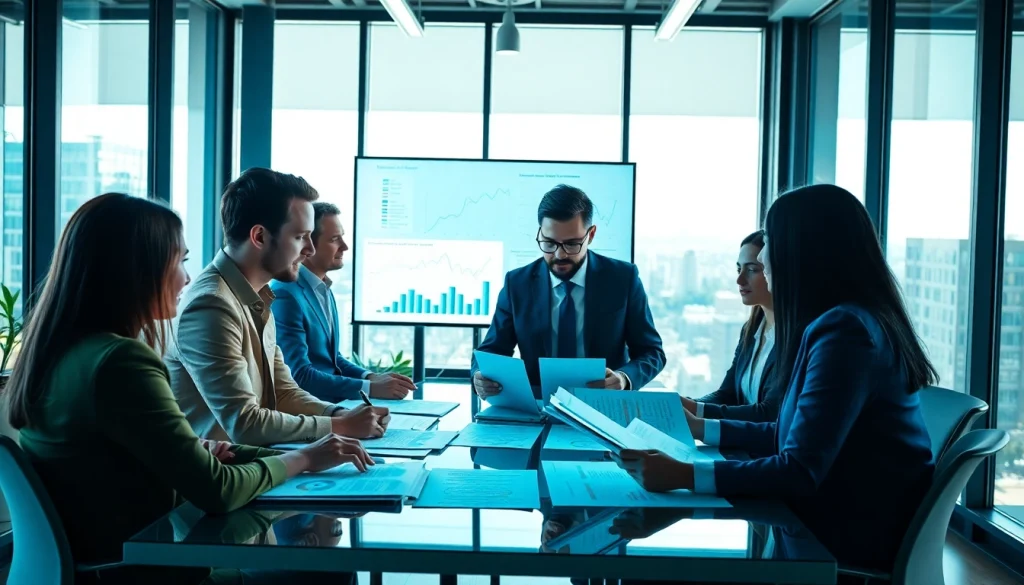Analyze competitive intelligence strategies in a bright, professional meeting setting with a diverse team.