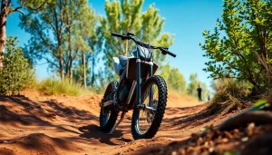 Experience the Altis Sigma 98v electric dirt bike on a rugged trail, showcasing its sleek design and performance.