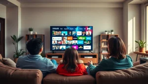 Visionnez le divertissement avec Code iptv gratuit dans un salon moderne et accueillant.