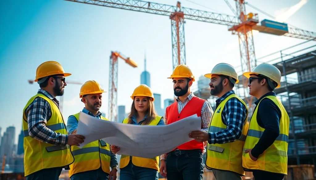 Showcase of Manhattan Commercial General Contractor team working on an active construction site.