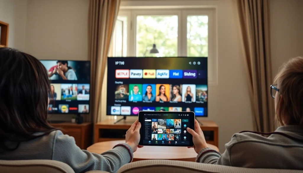 Utiliser un service iptv avec différents appareils dans un cadre accueillant.