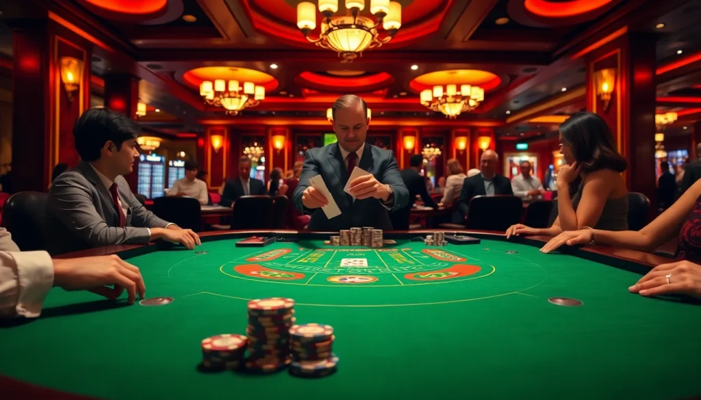 Duel Kasino Blackjack - Pelaajat nauttivat blackjack-pelistä ylellisessä ympäristössä.