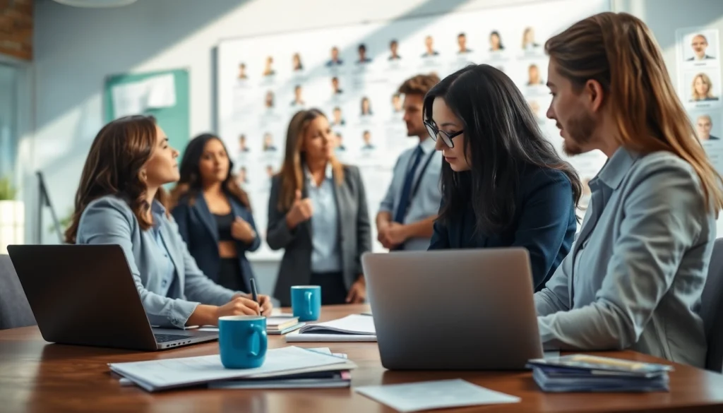 Headhunter Osnabrück im professionellen Recruiting-Setting, Team bespricht Talente.