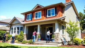 Highlighting Siding Replacement Tigard Oregon with vibrant new siding on a residential home.