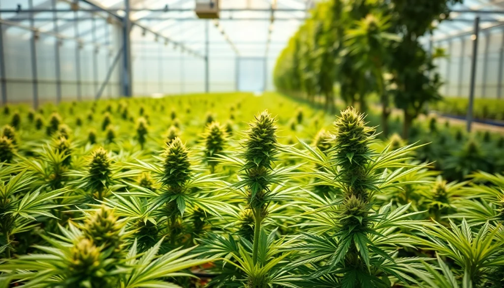 Discover lush cannabis plants thriving in a greenhouse, highlighting CBD UK’s natural richness.