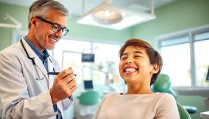 Understand braces cost Myrtle Beach while a professional examines a patient with braces.